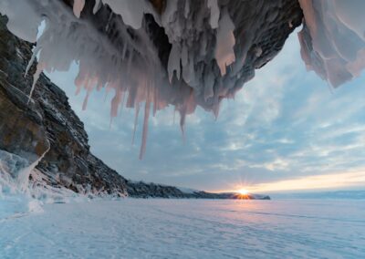 Sun set on Lake Baikal